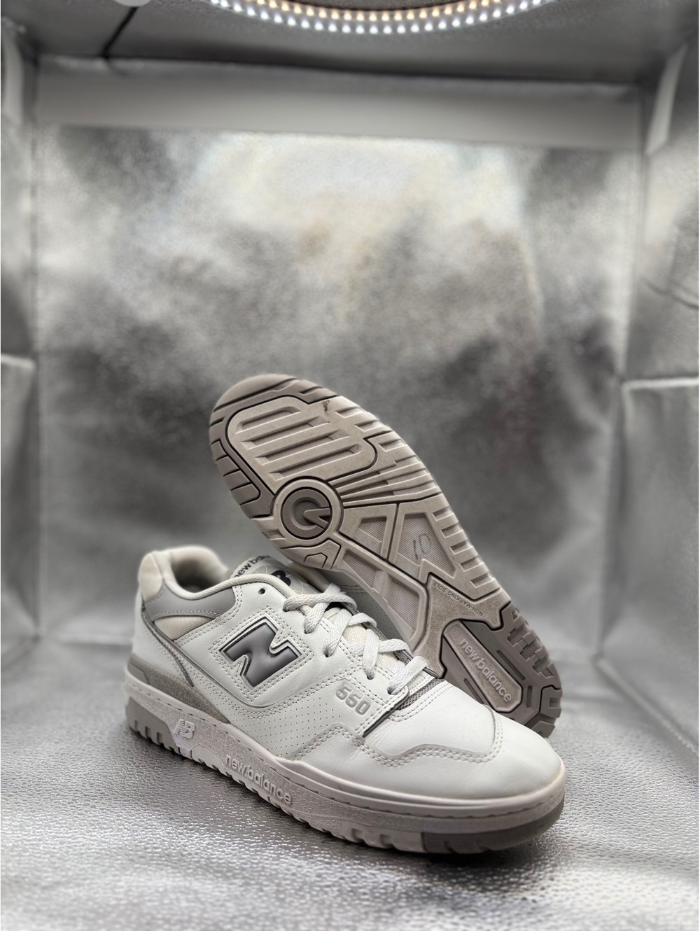 New balance 550 white rain cloud